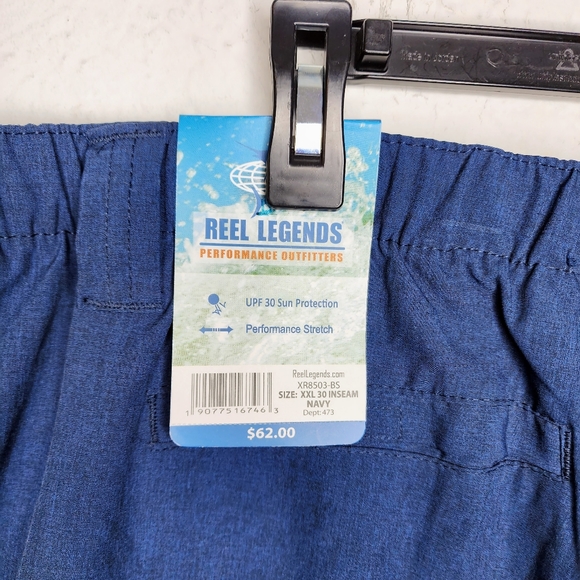 Reel Legends Performance Outfitters Sz XXL Mackerel Convertible Zip Off Pants - Picture 14 of 15